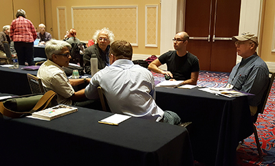 Participants work in a group. Participants work in a group.