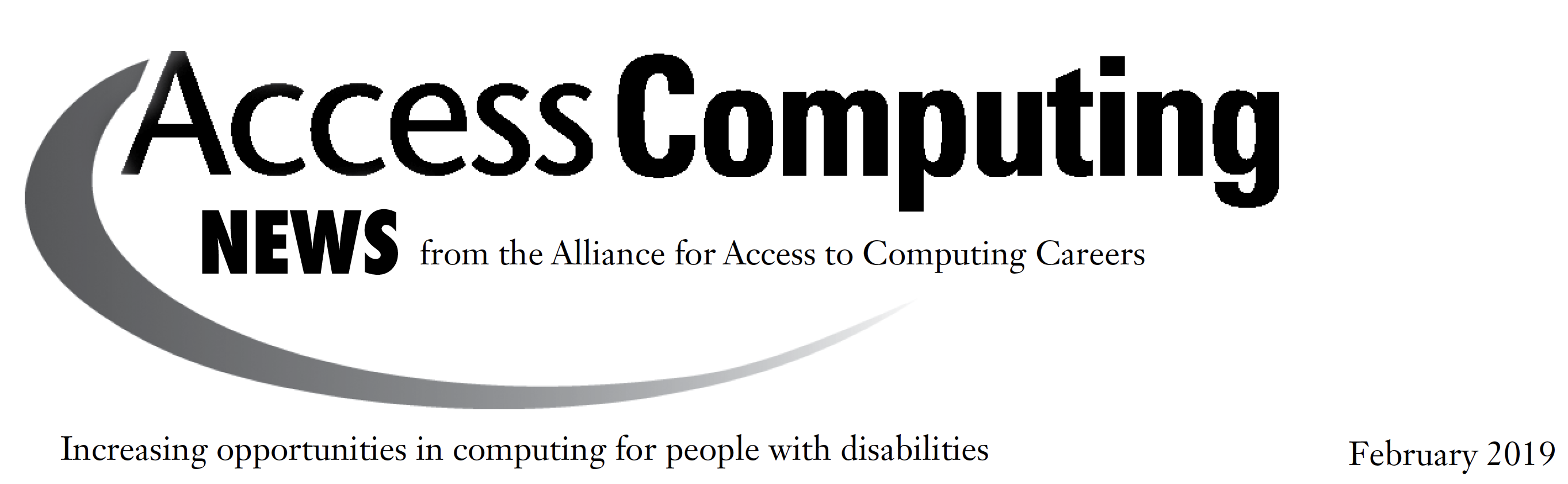 AccessComputing News Feb19 Header AccessComputing News Feb19 Header