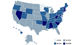 A chart from the report, showcasing how many states are offering CS in high school. A chart from the report, showcasing how many states are offering CS in high school.
